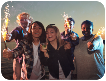 Traveler at airport with flight reservation